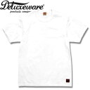 Deluxeware（デラックスウエアー）半袖無地Tシャツ【DLT-PB DLTY.3】ホワイト