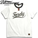 Deluxeware（デラックスウエアー）半袖プリントリンガーTシャツ【DXT-2205 FORDY】ホワイト