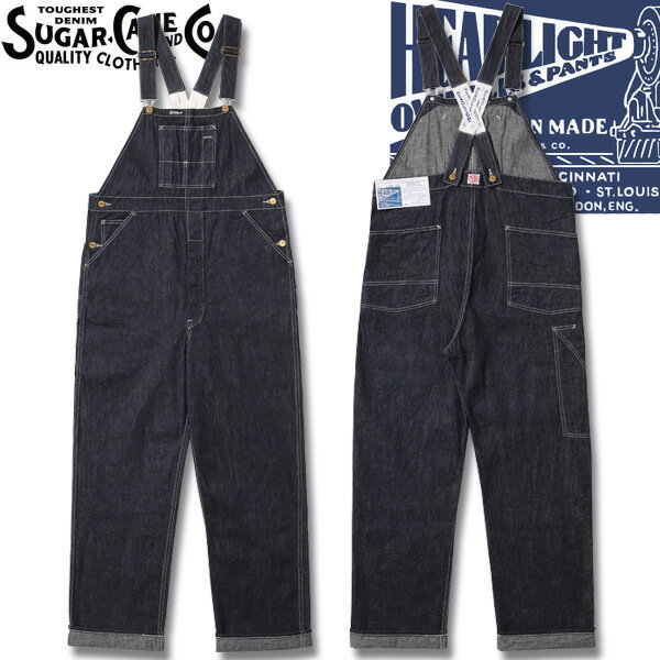 ★HEAD LIGHT（ヘッドライト）9.5ozブルーデニムサスペンダーバックバックオーバーオール9.5oz. SPECIAL WEAVE DENIM SUSPENDER BACK OVERALLS【HD42255】