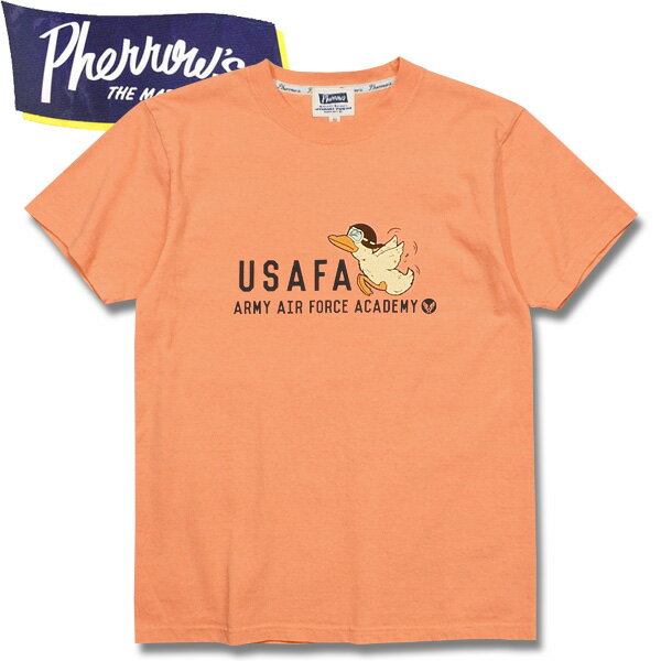PHERROW'S（フェローズ）プリント半袖Tシャツ【22S-PT24・USAFA】シタン