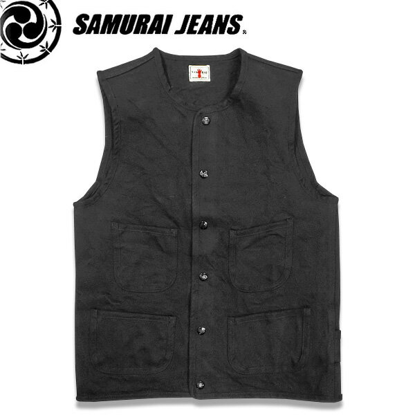 SAMURAI JEANS（サムライジーンズ）17ozブラックブラックベストSJVT23-NBK