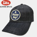 UES(ウエス)デニムキャップ【82DC A HAPPY DAY! ネイビー】