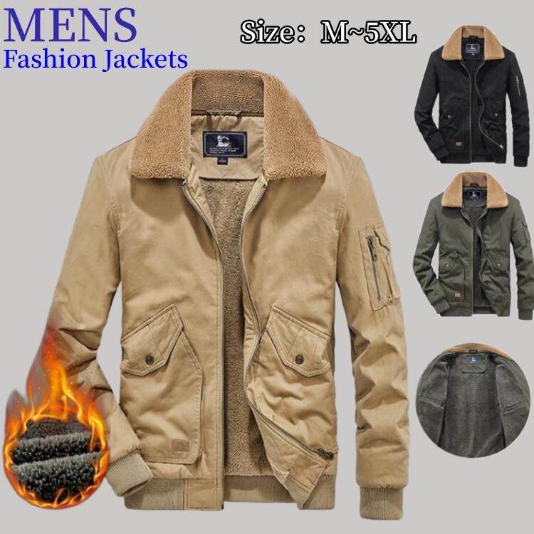 Military Jacket - 送料無料 秋冬 メンズ ミリタリージャケット デッキジャケット ブルゾン ジャケット ボアジャケット カジュアル ジャケット コート防寒コート防寒服 作業ジャケット長袖 裏起毛　裏ボアジャケット キレイめ