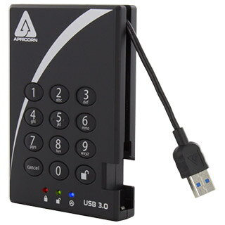 【ポイント10倍】11/1はワンダフルデー！Apricorn Aegis Padlock USB 3.0 - Solid State Drive A25-3PL..
