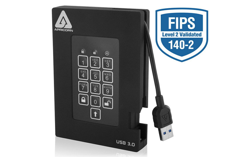 Apricorn Aegis Padlock Fortress - USB 3.0 Solid State Drive A25-3PL256-S256F (R2)