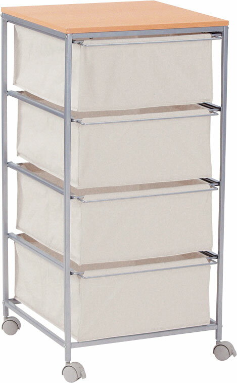 【ポイント10倍】11/20~11/27 ブラックフライデーxポイントアップ(要エントリー) 東谷 キャンバスチェスト4段 ベージュ 2個セット MIP-278