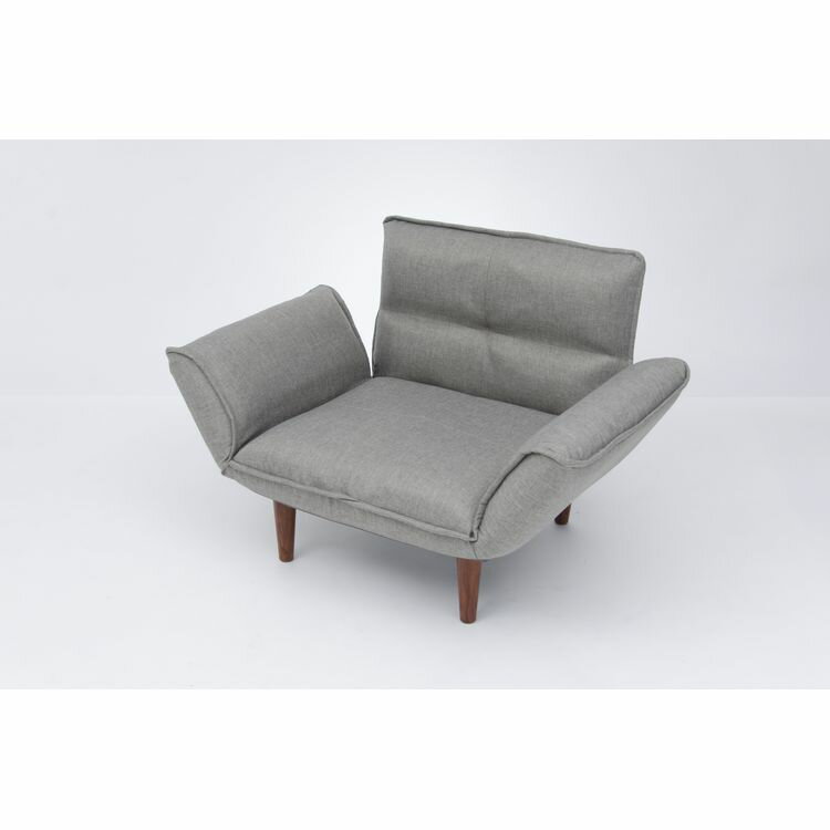 型番A282p-14段-587GRY スペック●材質：表地＝ポリエステル 構造部材：スチールパイプ、ポケットコイルスプリング、樹脂脚 中身＝ウレタンフォーム 背もたれ・両肘14段階リクライニング 商品説明背もたれ・両肘それぞれが14段階リク...