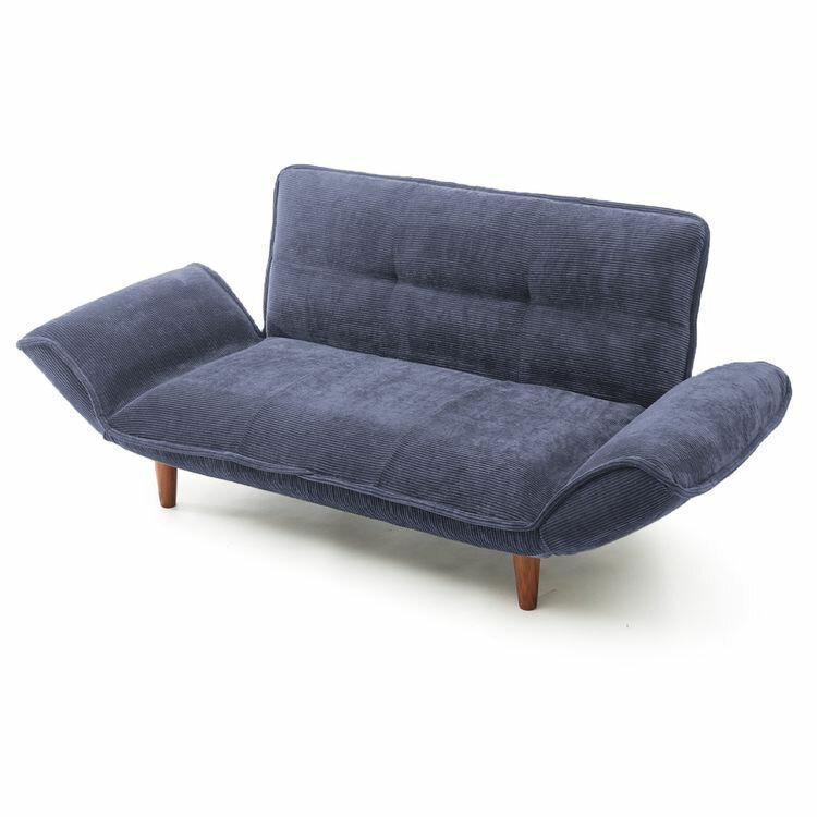 Bench Seat - ★ポイント10倍★ 5/23~5/27 お買い物マラソン(要エントリー) セルタン カウチソファー2人掛けA01 (コールテン調生地） A01p-14段-685NV ネイビー ソファ おしゃれ ソファー 家具 椅子 インテリア ベッド イス