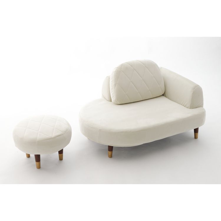 【★ポイント10倍★】2/4~2/10開催！お買い物マラソン(要エントリー) セルタン 丸い組み合わせコンパクトソファー A1058p-359WH ホワイト ソファ おしゃれ ソファー 家具 椅子 インテリア ベッド イス