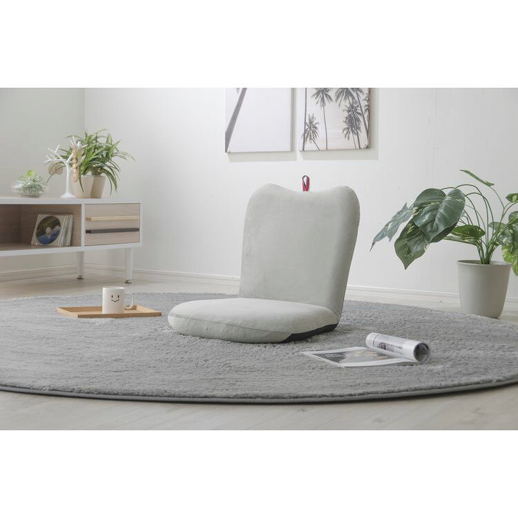 【★ポイント5倍★】8/4~8/11開催!お買い物マラソン(要エントリー) セルタン アップル座椅子 A254-647GRY グレー ソファ おしゃれ ソファー 家具 椅子 インテリア ベッド イス [3]