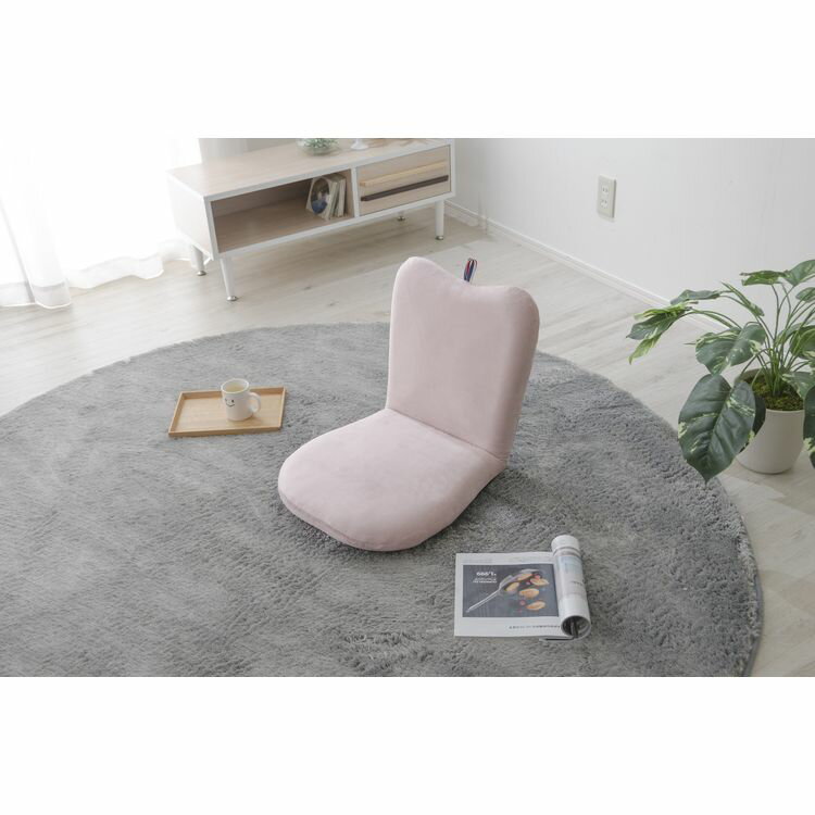 【★ポイント5倍★】7/4~7/11開催!お買い物マラソン(要エントリー) セルタン アップル座椅子 A254-648PIK ピンク ソファ おしゃれ ソファー 家具 椅子 インテリア ベッド イス [3]