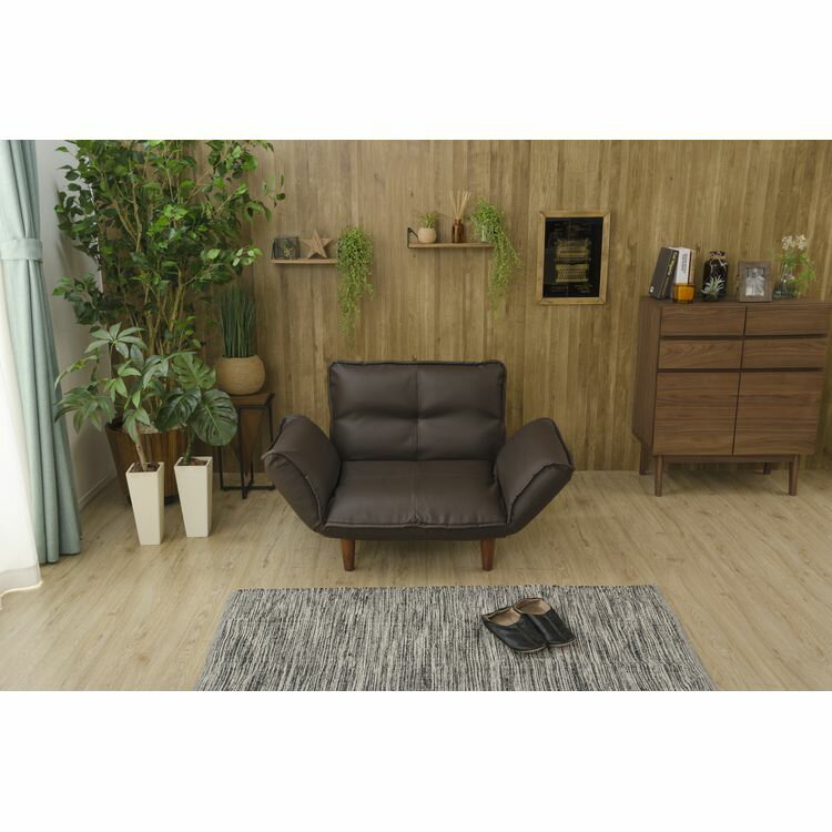 【★ポイント5倍★】10/4~10/9開催!お買い物マラソン(要エントリー) セルタン カウチソファ1人掛け A282p-14段-586RE レッド ソファ おしゃれ ソファー 家具 椅子 インテリア ベッド イス [2]