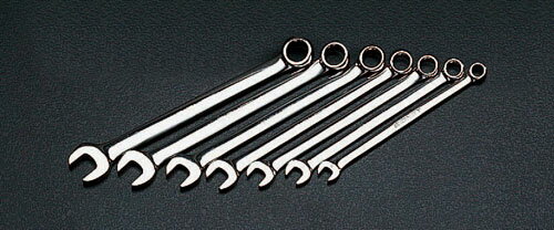 【ポイント10倍】12/19〜12/26 大感謝祭!! ※要エントリー9本組 片目片口スパナ(光沢仕上・インチサイズ)(4.0)