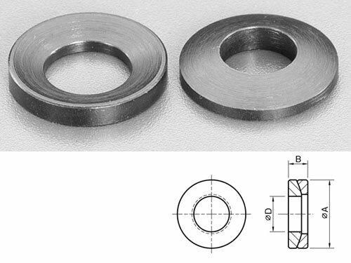 【当店限定】5/18 5/20はポイント5倍！！M6x13mm 焼入れ 球面ワッシャー(1セット)