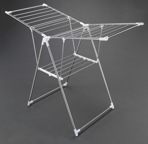 【★ポイント5倍★】7/4~7/11開催！お買い物マラソン(要エントリー) 1580x650x990mm 物干しスタンド(ステンレス製)のサムネイル