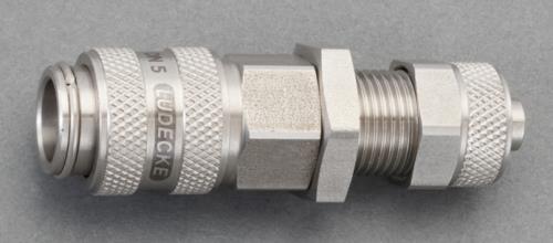 【★ポイント5倍★】4/24~4/27開催！お買い物マラソン(要エントリー) 4x6mm ウレタンホースカップリング(隔壁/ステンレス製)