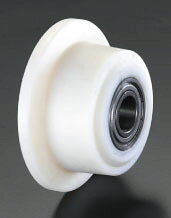 型番EA986SG-75 商品説明●材質…キャストナイロン●軸径…20mm●サイズ…75×40mm●フランジ径…100mm●耐熱温度…-25〜80℃●重量…360g●耐荷重…380kg●転がり抵抗がとても少なく、耐摩耗性に優れたレール用車輪です●車輪は旋削仕上げの高圧縮キャストナイロン製●高荷重・ハイスピードでの使用に耐えられるボールベアリング仕様●ローノイズ●耐化学薬品性に優れ、多くの刺激物質に耐性があります ★注意事項★商品画像に複数商品が載っており、番号やアルファベットが記載されている商品がございます。その場合は、「商品番号の末尾」に記載されている番号やアルファベットの商品のみが納品されます。ご注意ください。※上記に関する返金・返品対応は受け付けません。
