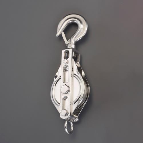 【★ポイント10倍★】楽天大感謝祭！(12/19~12/26)　75mm/ 500kg フック型滑車(ステンレス)