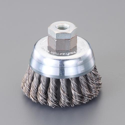型番EA809YL-21 商品説明●外径(mm)…76\n●線径(mm)…0.5\n●最大回転数(rpm)…14,000\n●ねじサイズ…5/8”-11UNC\n●材質…スチール\n●トリム長…25.4mm\n●適応ツール…エアグラインダー\n●カップ型\n●ツイスト\n●※ねじサイズ5/8”-11UNCからM10×1.5に変換するアダプター付\n●汎用の表面洗浄用途に積極的なブラッシング作用を提供します。\n●V　バリューライン\n使用頻度が高くない方向けのリーズナブルなタイプ\n