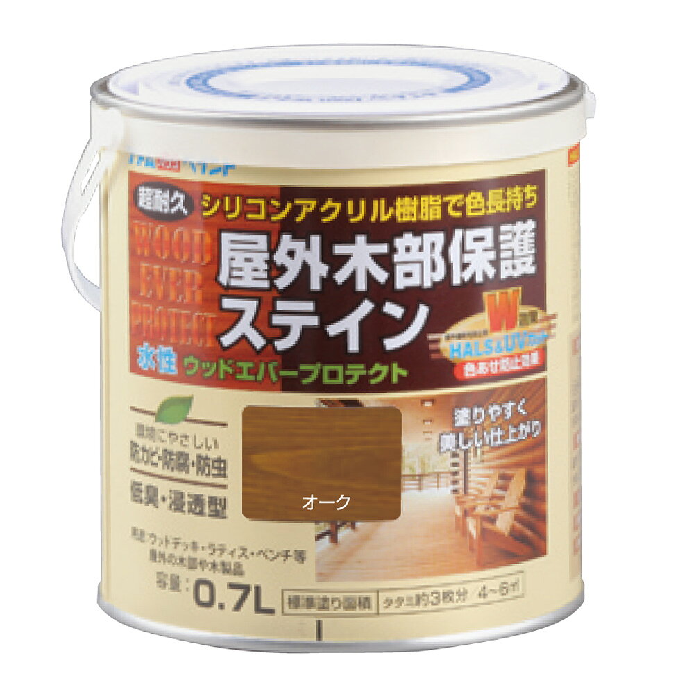 ★ポイント10倍★ 6/20~6/26 お買い物マラソン(要エントリー) アトムサポート(株) 水性ウッドエバープロテクト 0.7L オーク