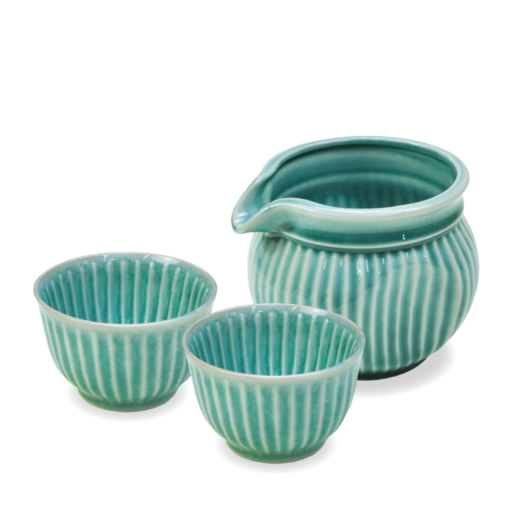 【★ポイント5倍★】10/4~10/9開催！お買い物マラソン(要エントリー) ヤマコー #79724 SOGIぐいのみ徳利3点セット緑