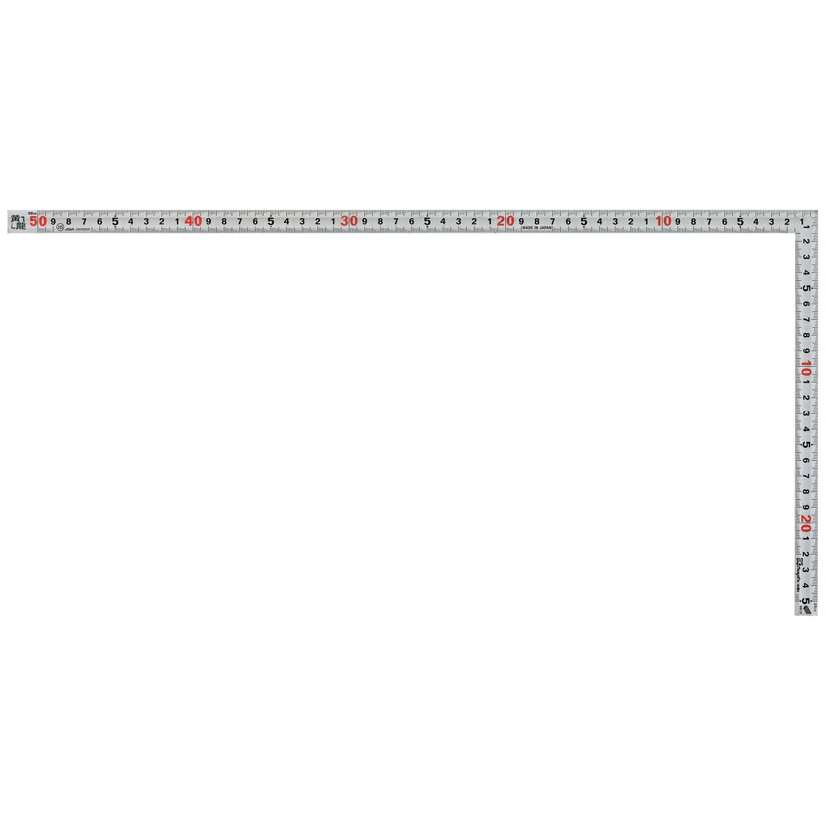 ★ポイント10倍★5/1はワンダフルデー！新潟精機 シルバー曲尺 黄龍 50cm 快段目盛 両同目 SDD-50CKD 4975846662940