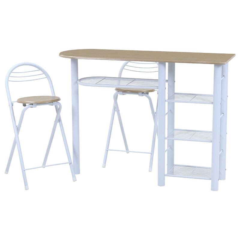 【ポイント10倍】11/20~11/27 ブラックフライデーxポイントアップ(要エントリー) 不二貿易 カウンターテーブルチェアセット3点WH インテリア エク...