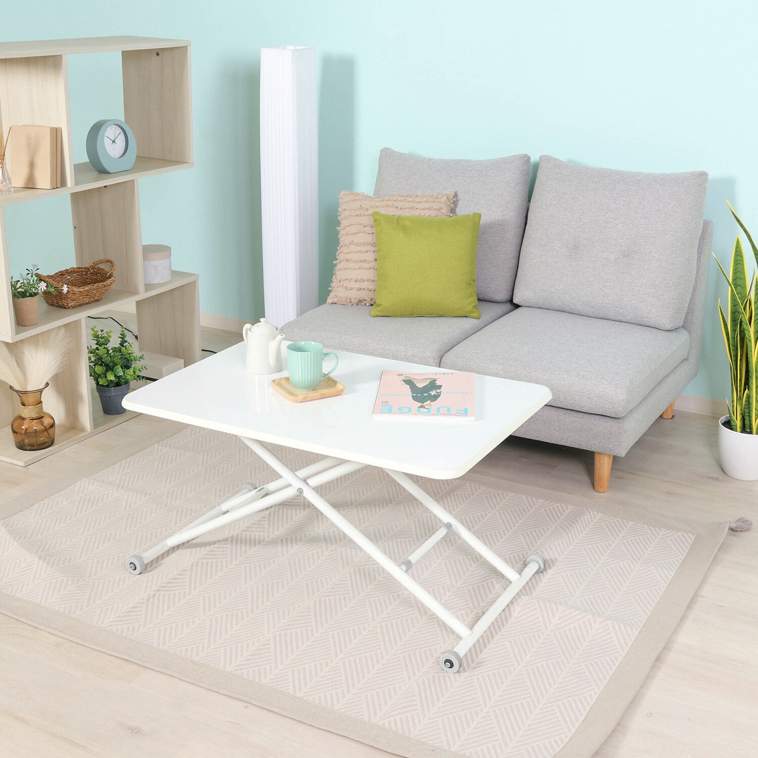 【★ポイント5倍★】8/4~8/11開催!お買い物マラソン(要エントリー) 不二貿易 ガス昇降式テーブル PUWH インテリア エクステリア 内装 おしゃれ 新生活 一人暮らし 同棲 収納 収納ボックス [2]