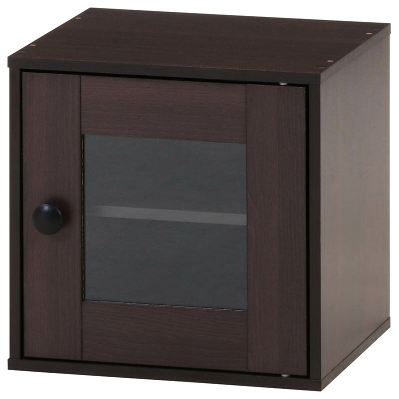 【★ポイント5倍★】6/22~6/27開催！お買い物マラソン(要エントリー) 不二貿易 キューブボックス ガラス扉 BR インテリア エクステリア 内装 おしゃれ 新生活 一人暮らし 同棲 収納 収納ボックス