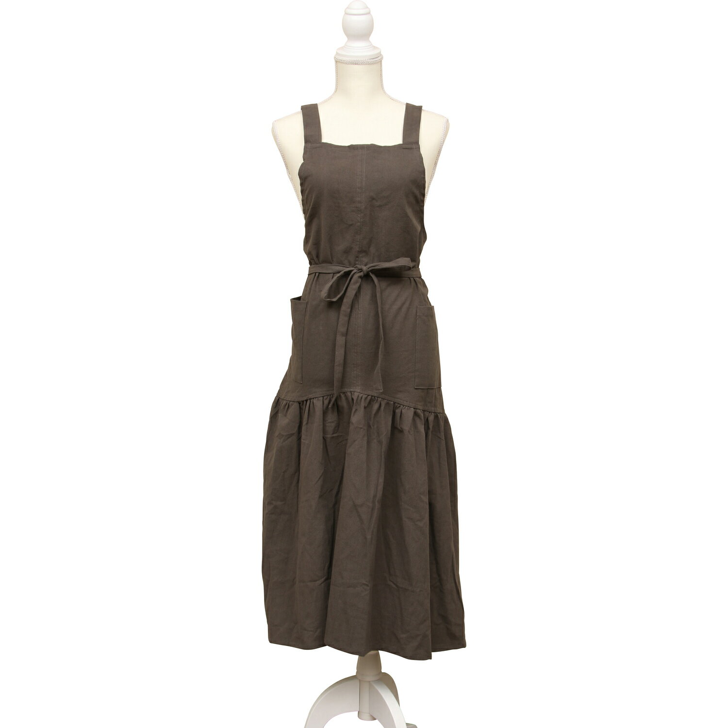 【★ポイント5倍★】7/19~7/26開催！お買い物マラソン(要エントリー) 不二貿易 サーケル ロングドレスエプロン CHARCOAL【入数：6】エクステリア インテリア 家具 新生活 生活雑貨 ホーム