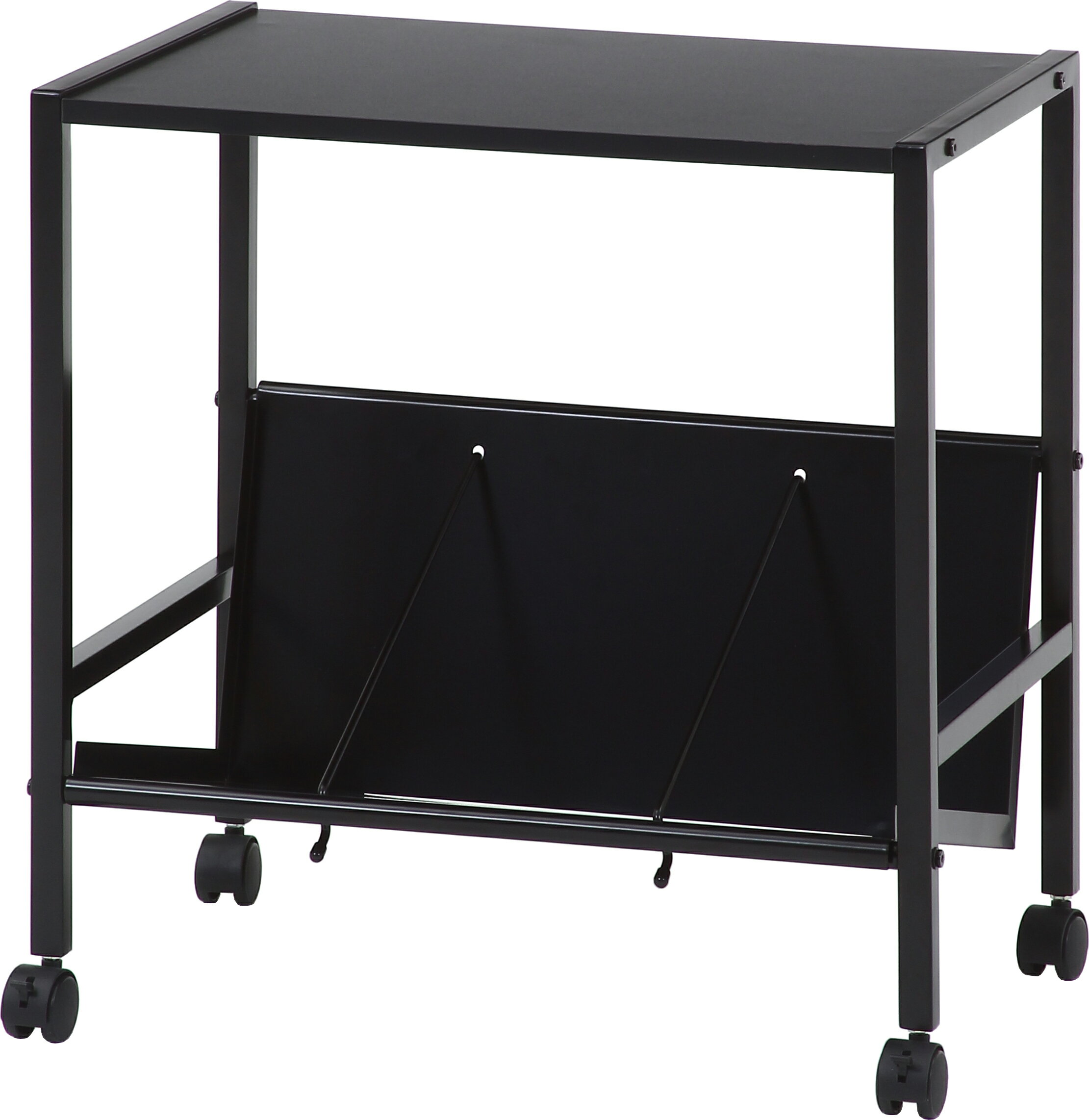 【ポイント10倍】12/1はワンダフルデー！不二貿易 ファイルワゴン1段 ブラック 【1個入】 17611 インテ..