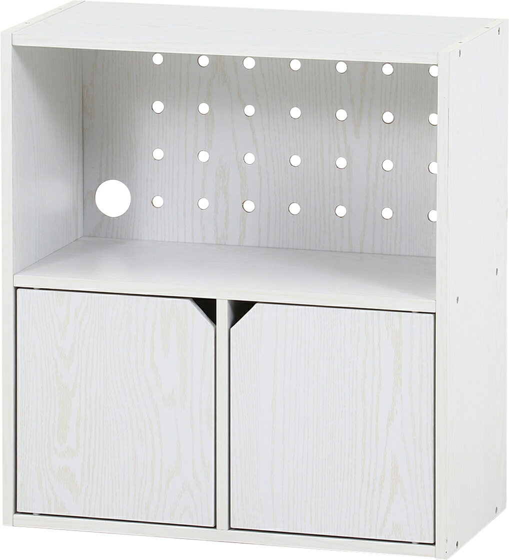 【★ポイント5倍★】11/14~11/16開催！楽天イーグルス感謝祭 × ポイントアップ(要エントリー)不二貿易 連結できる収納ボックス オーク WH 【1個入】 52262 インテリア エクステリア 内装 おしゃれ 新生活 一人暮らし 同棲 収納