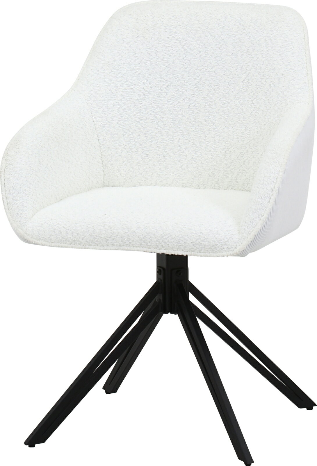 【ポイント10倍】12/1はワンダフルデー！不二貿易 ダイニング回転チェア ルナ WH 【1個入】 70675 イン..