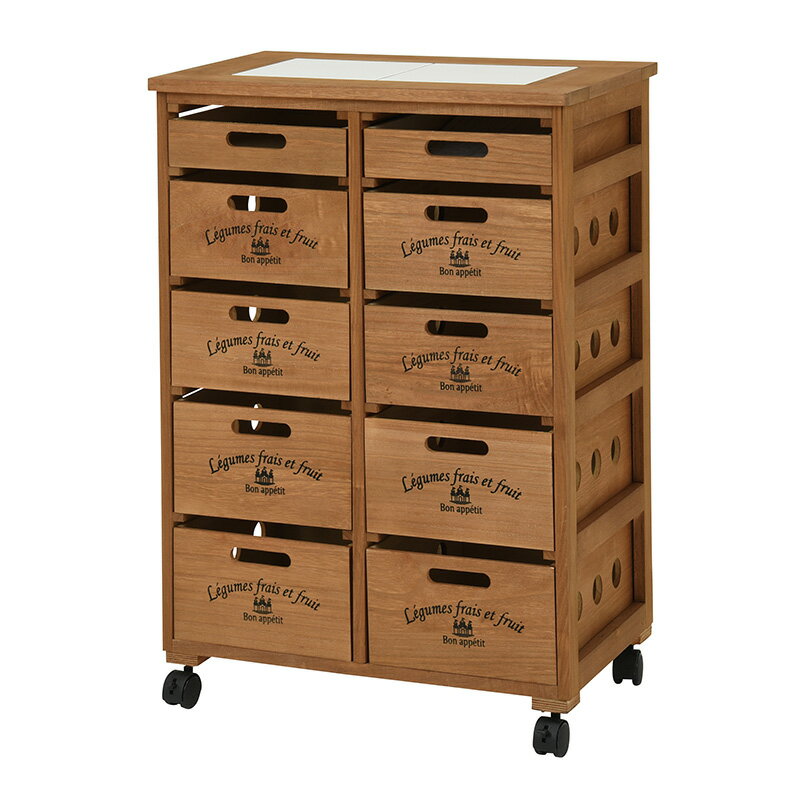 【★ポイント10倍★】10/4~10/9開催！お買い物マラソン(要エントリー) 萩原 ストッカー MUD-6735LBR インテリア 家具