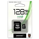 【ポイント10倍(5/1限定)】HIDISC microSDXCカード 128GB SD変換アダプタ付属 メモリーカード 記憶媒体 記憶 大容量 小型