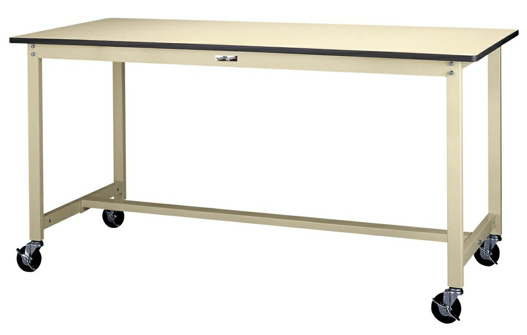 【★ポイント10倍★】楽天大感謝祭！(12/19~12/26)　【法人限定】【立ち作業に最適!スムーズな動きで移動できます!】ワークテーブル300シリーズ 移動式H900mm ポリエステル天板 SWPHC-975-II