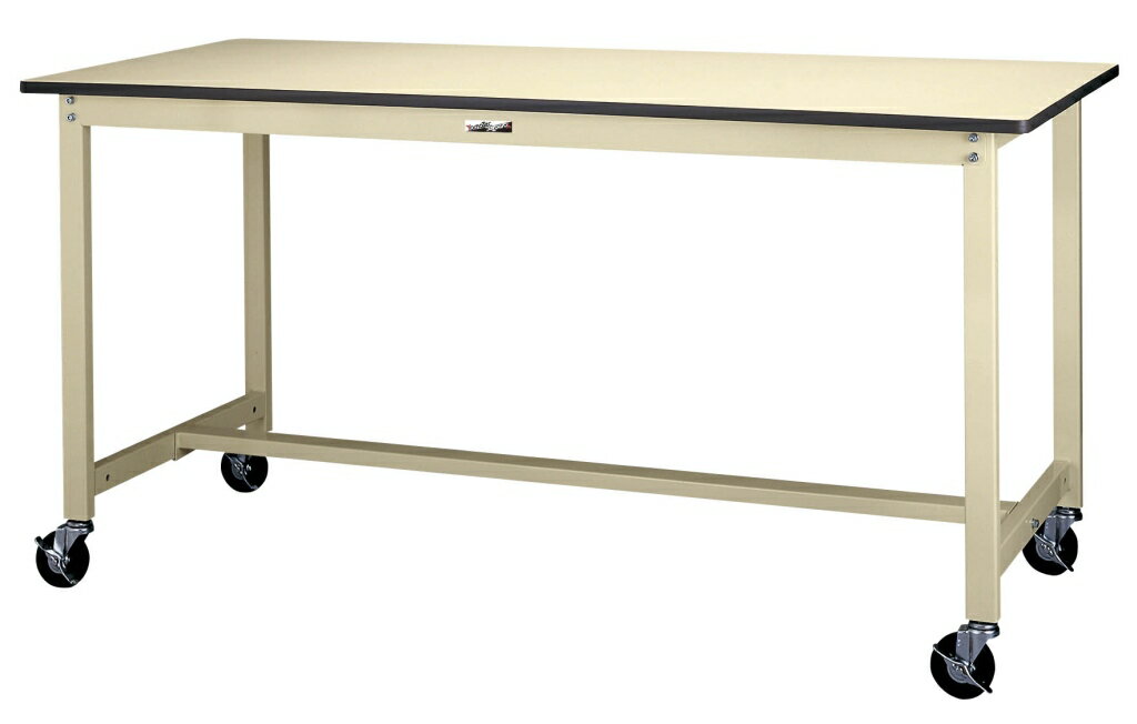 【★ポイント5倍★】8/24~8/27開催！お買い物マラソン(要エントリー) 【法人限定】【立ち作業に最適!スムーズな動きで移動できます!】ワークテーブル300シリーズ 移動式H900mm 塩ビシート天板 SWRHC-1260-II