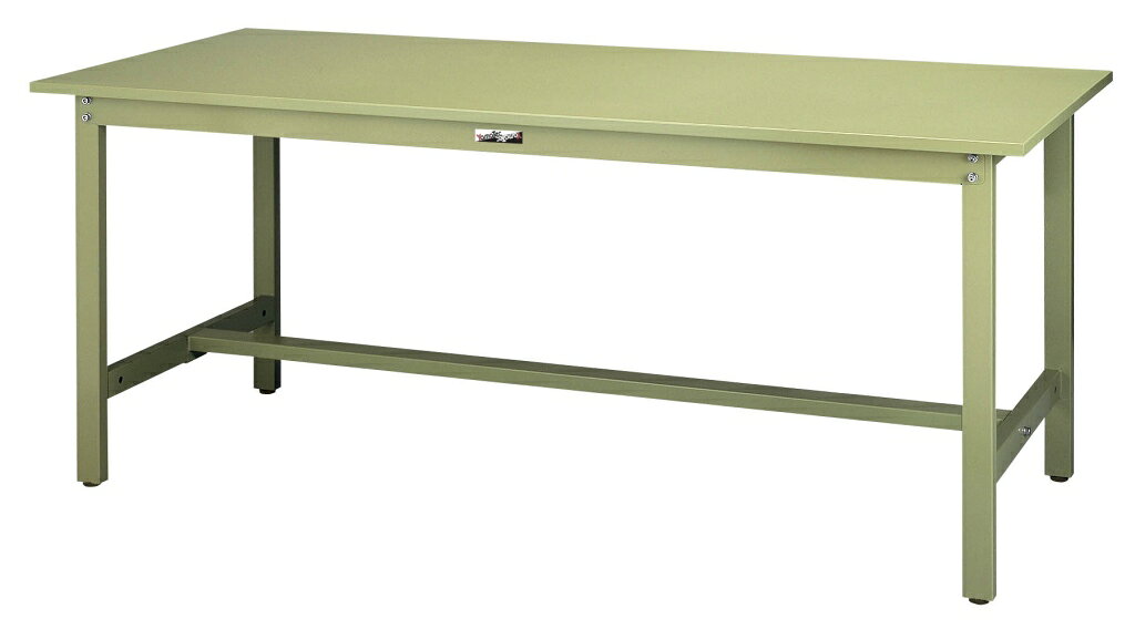 【★ポイント5倍★】9/19~9/24開催！お買い物マラソン(要エントリー) 【法人限定】【座り作業に最適!】ワークテーブル300シリーズ 固定式H740mm スチール天板 SWS-1860-GG