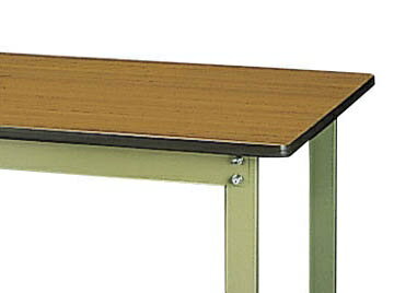 【★ポイント10倍★】楽天大感謝祭！(12/19~12/26)　【法人限定】【脚元に収納可能!】ワークテーブル300シリーズ 固定式H900mm 中間棚付 ポリエステル天板 SWPH-1560S2-MG