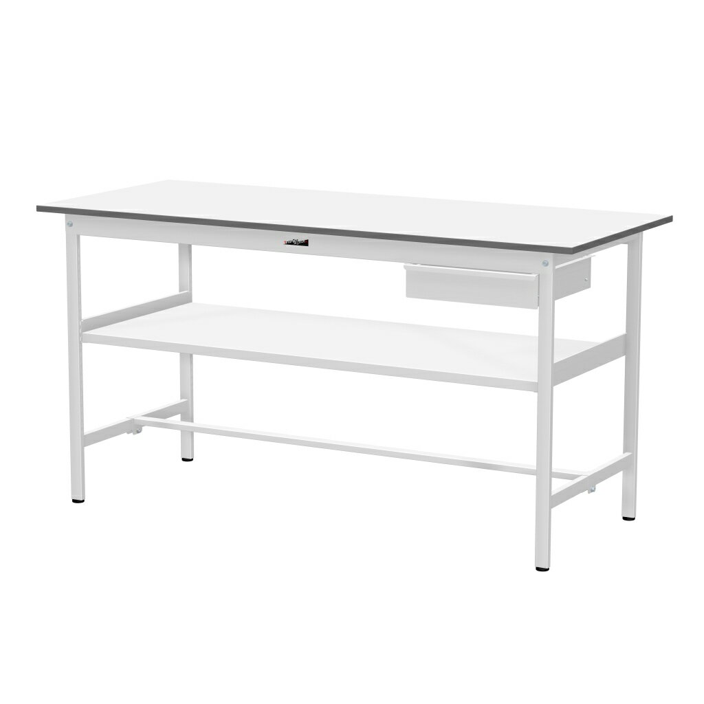 【★ポイント10倍★】1/9~1/16開催！お買い物マラソン(要エントリー) 【法人限定】【中間棚板付作業台+キャビネットをセットにしました!】ワークテーブル150シリーズ固定式H950(中間棚板・キャビネット付き) SUPH-975UF-WW