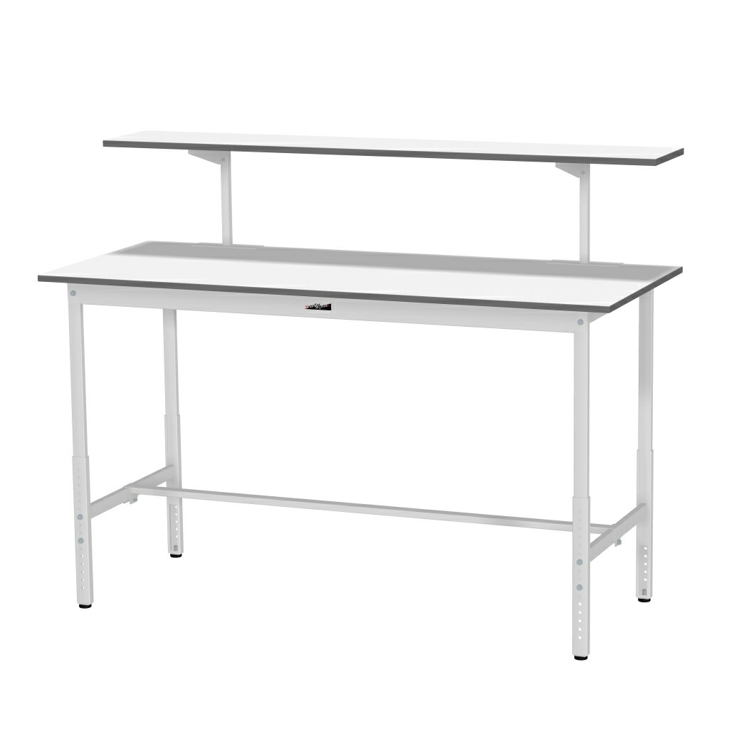 【★ポイント10倍★】楽天スーパーSAIL(12/4~12/11)　【法人限定】【作業台+架台をセットにしました!】ワークテーブル150シリーズ高さ調整タイプH900〜H1200(基本型)+150シリーズ用架台 SUPAH-1275-WW+UK-1200-W