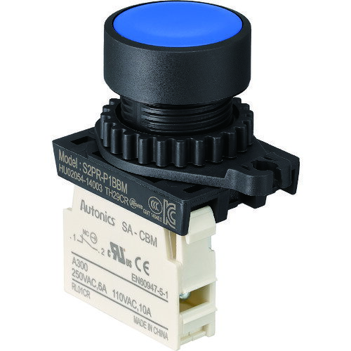 【ポイント10倍】楽天スーパーSAIL(12/4~12/11) ※要エントリー TRUSCO 押しボタンスイッチ Φ25 1b 青 2..