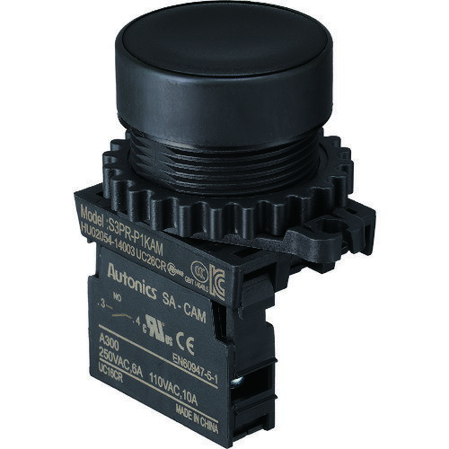 【ポイント10倍】楽天スーパーSAIL(12/4~12/11) ※要エントリー TRUSCO 押しボタンスイッチ Φ30 1a 黒 3..