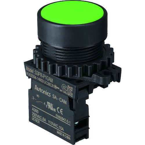 【ポイント10倍】楽天スーパーSAIL(12/4~12/11) ※要エントリー TRUSCO 押しボタンスイッチ Φ30 1a 緑 3..