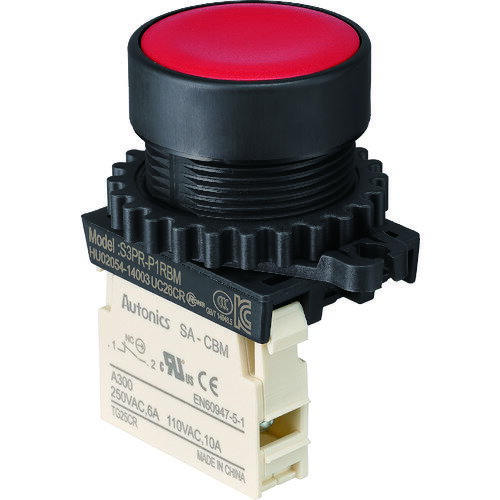 【ポイント10倍】楽天スーパーSAIL(12/4~12/11) ※要エントリー TRUSCO 押しボタンスイッチ Φ30 1b 赤 3..