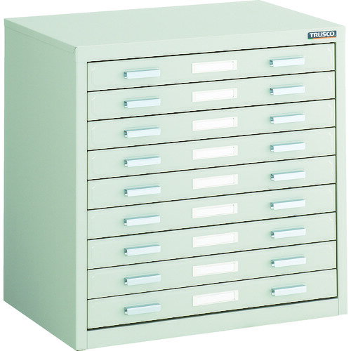 【★ポイント5倍★】8/4~8/11開催！お買い物マラソン(要エントリー) TRUSCO マップケース スチール A3X9段 541X360XH541 A3-1W9