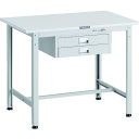 【★ポイント5倍★】楽天スーパーSAIL(6/4~6/11)※要エントリー TRUSCO AE型軽量作業台 900X600 薄型2段引出し付 W色 AE-0960UDC2 W(4)