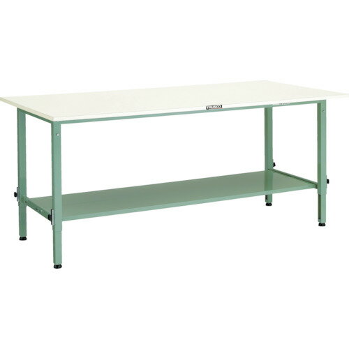 【★ポイント5倍★】8/4~8/11開催！お買い物マラソン(要エントリー) TRUSCO AEM型高さ調節作業台 1800X750 下棚2枚付 AEM-1800LT2