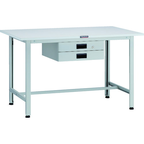 【★ポイント5倍★】10/4~10/9開催！お買い物マラソン(要エントリー) TRUSCO AO型軽量作業台 1200X750 薄型2段引出付 AO-1275UDK2