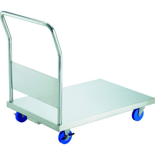 【★ポイント5倍★】10/4~10/9開催！お買い物マラソン(要エントリー) TRUSCO オールステン台車 120X750 Φ100MC キャスターストッパー付 AS-1-100MC-S